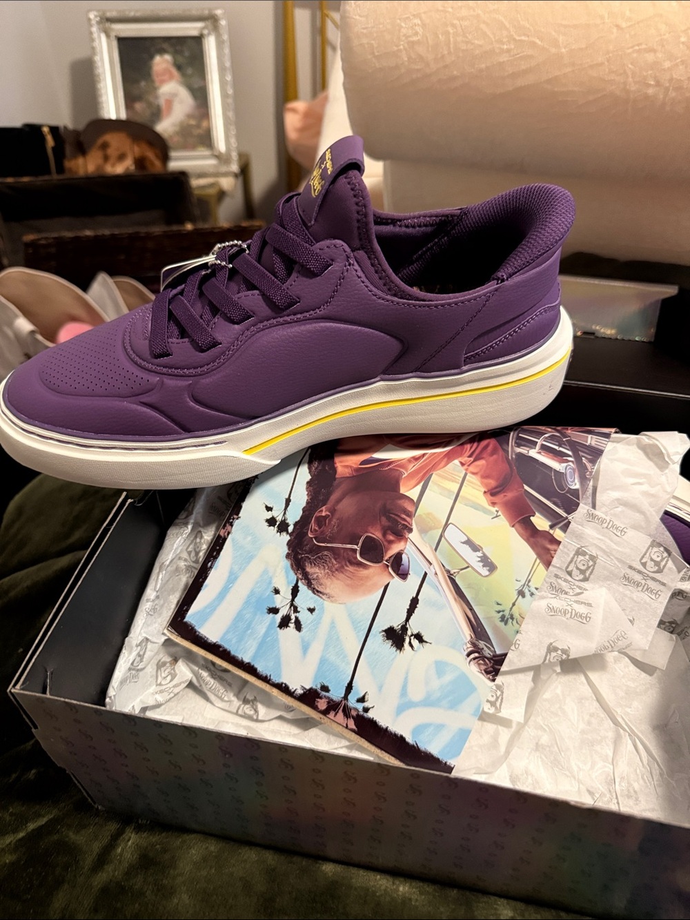 Skechers Purple and Yellow Accent Men's Sneakers